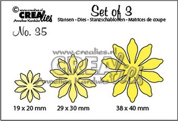 Crealies - Set of 3 no. 35 Flowers 