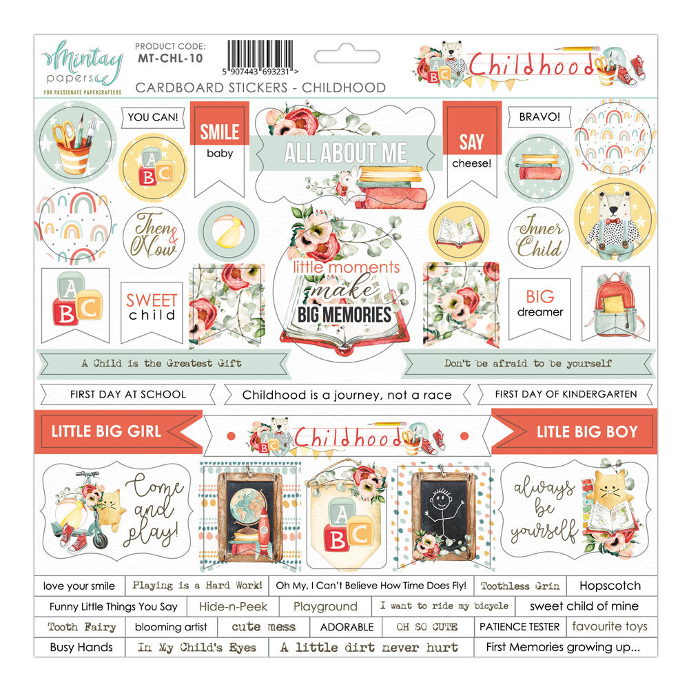 Mintay - Chipboard stickers - Childhood 12x12"
