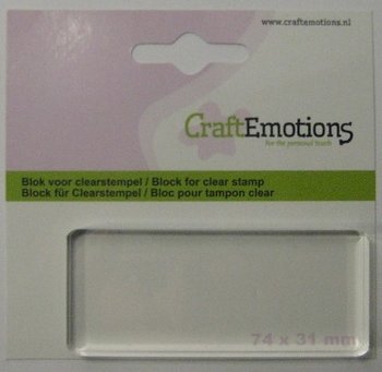 CraftEmotions block for clearstamp 74x31mm - 8mm 