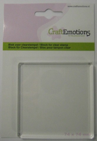 CraftEmotions block for clearstamp 74x74mm - 8mm 