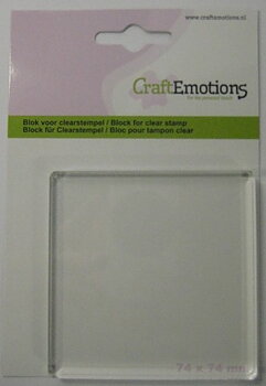 CraftEmotions block for clearstamp 74x74mm - 8mm 