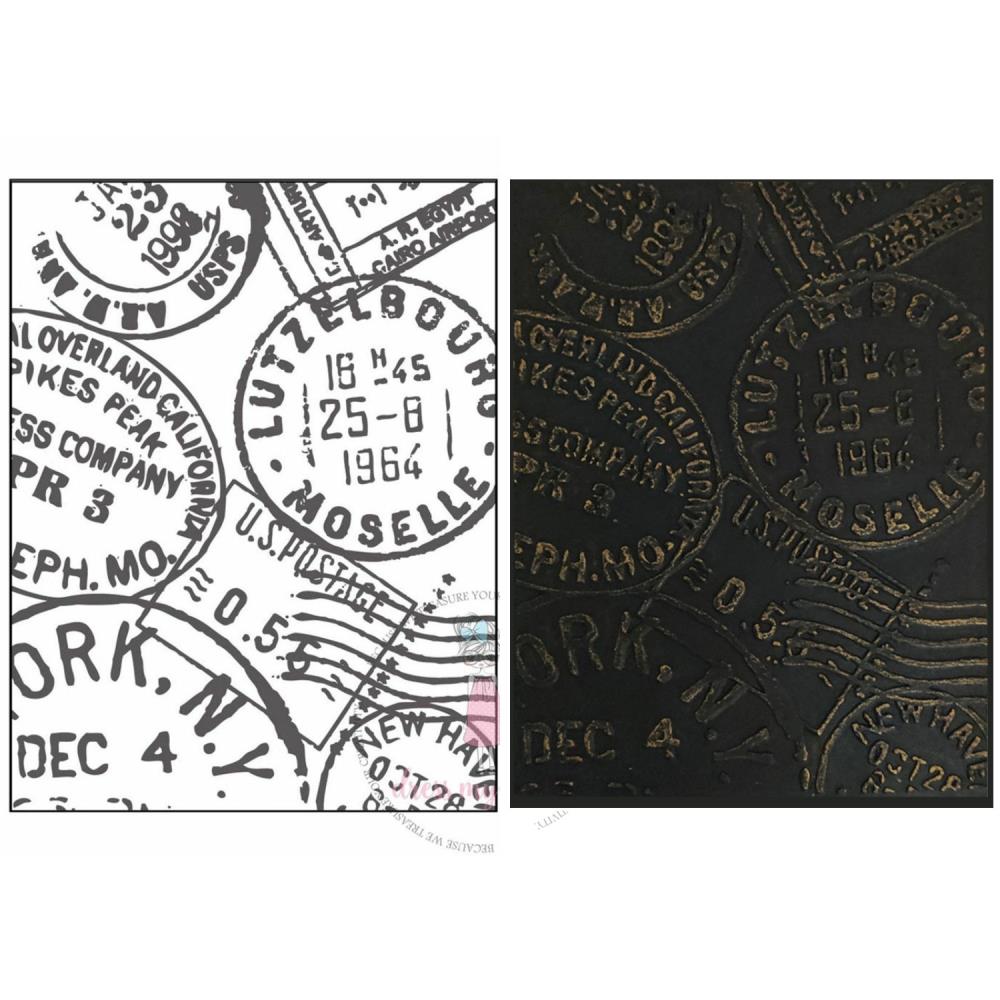 Dress My Craft- Embossing Folder - Post Card - 2