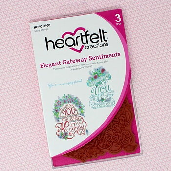 Heartfelt - Elegant Gateway Sentiments - Cling Stamp Set