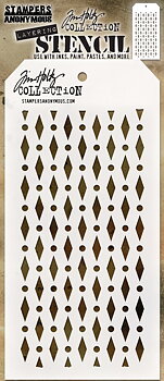 Tim Holtz - Layering stencil - Diamond dot