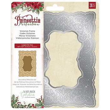 Poinsettia Perfection - Metal Die- Victorian Frame