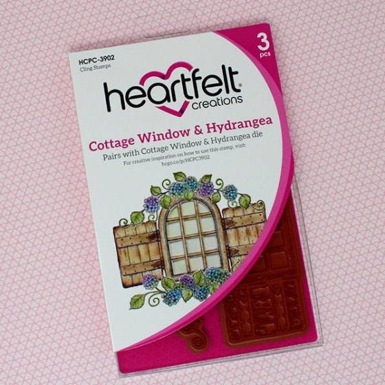 Heartfelt - Stämpelset - Cottage Window & Hydrangea