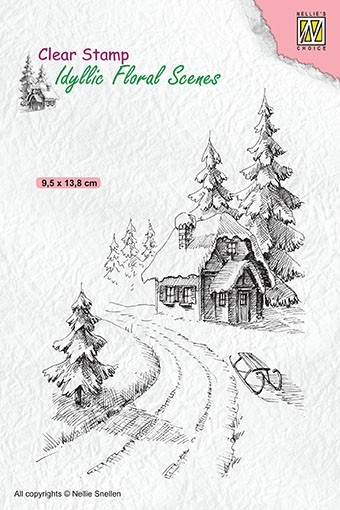 Nellie`s - Clear Stamp - Wintery house