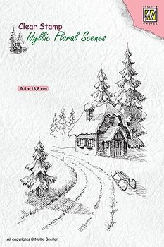 Nellie`s - Clear Stamp - Wintery house