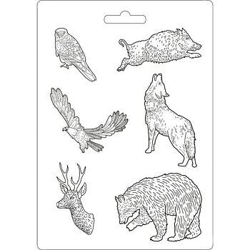 Stamperia - Soft Mould A4 - Forest animal power