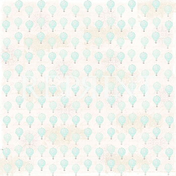 Reprint - Dream Big - Small Blue Balloons 12x12"