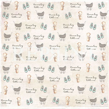 Reprint - Dream Big - Little one blue 12x12"
