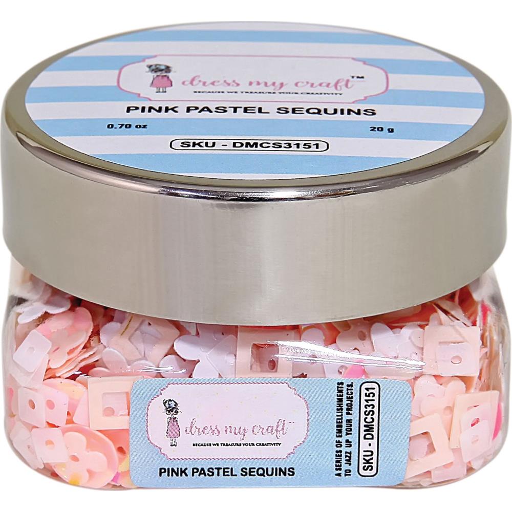 Pink pastel sequins - 20gms