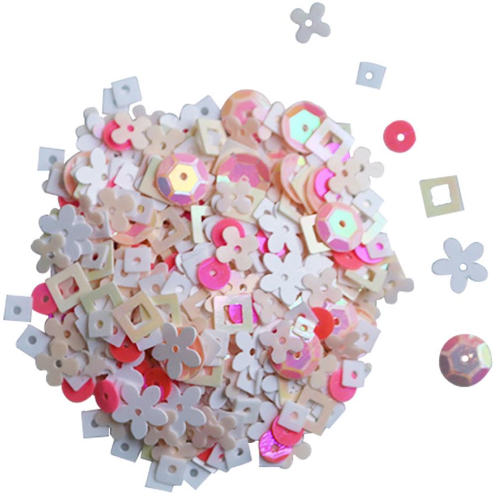 Pink pastel sequins - 20gms - 2