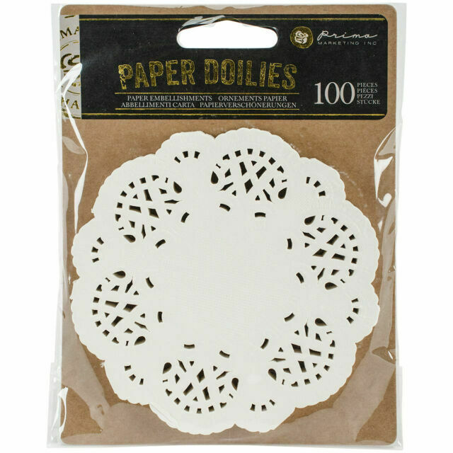 Prima - Paper Doilies Vita - ca 100st 4" i dia