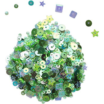 Blossom with green sequins - 25gms