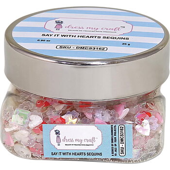 Say it with hearts sequins - 25gms