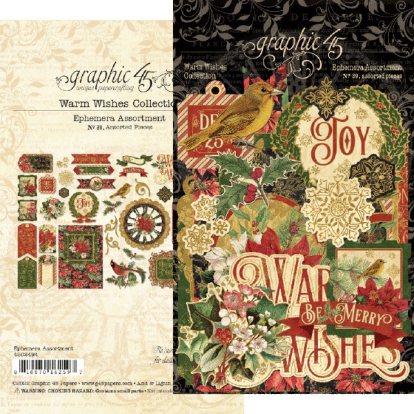 Graphic45 - Warm Wishes - Ephemera Assortment