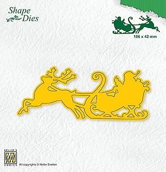 Nellies Choice  - Shape Dies - Santa in sledge