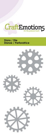 CraftEmotions - Die - Gears card 5x10cm