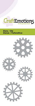 CraftEmotions - Die - Gears card 5x10cm
