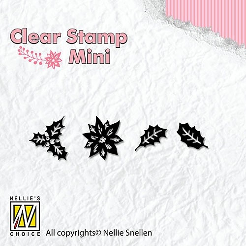 Nellie`s Choice - Mini Clearstamp - Holly Leaves