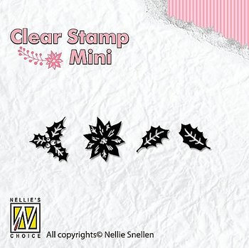 Nellie`s Choice - Mini Clearstamp - Holly Leaves