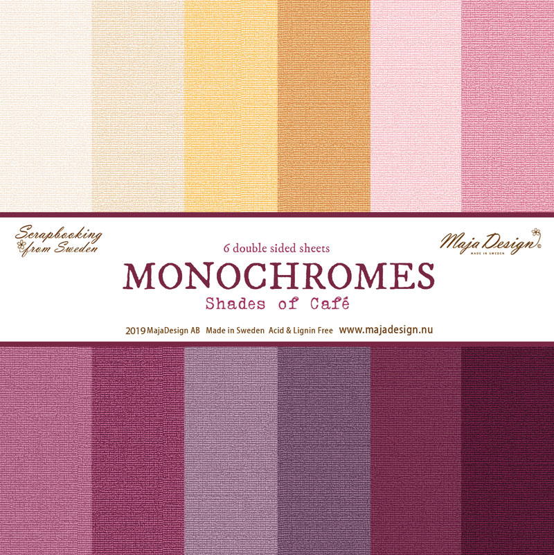Maja Design - Monochromes-  6 st ark passar till Little Street café