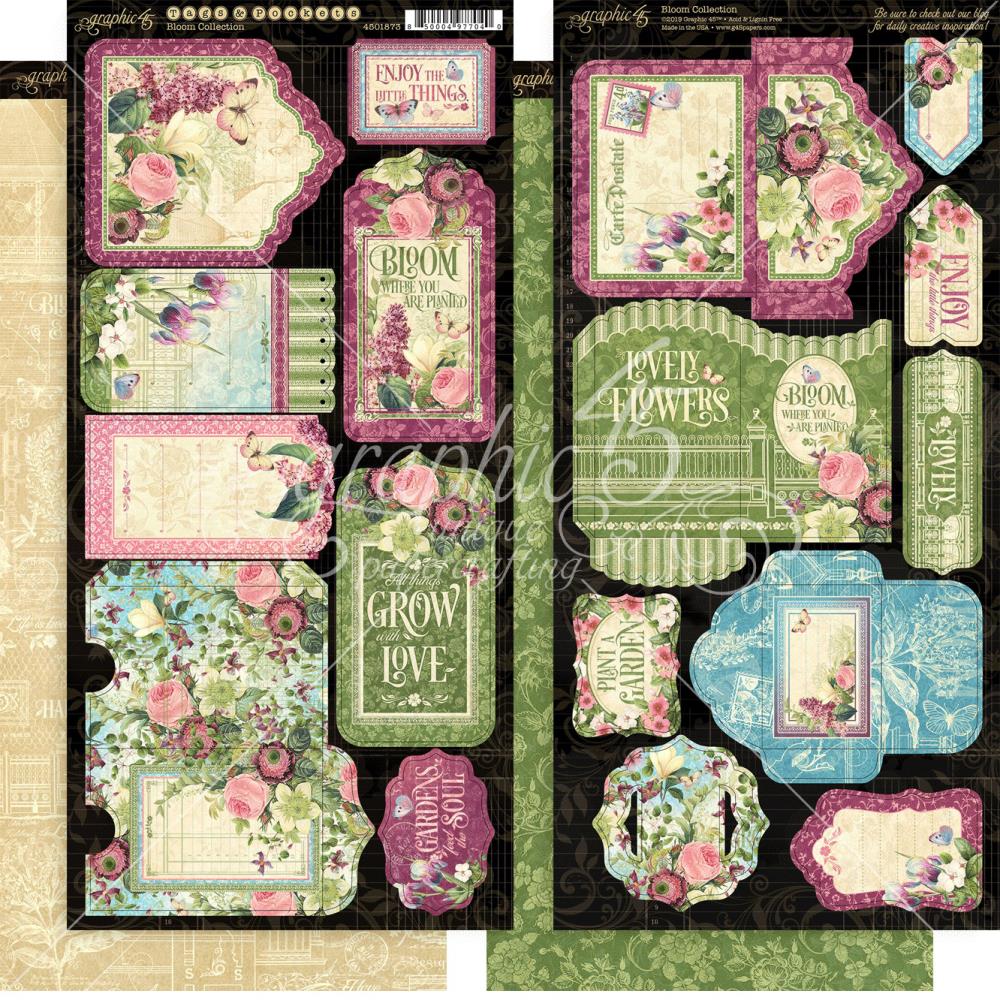 Graphic45 - Bloom - Tags & Pockets