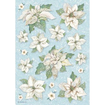 Stamperia - Rispapper A4 - Poinsettia texture