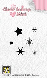 Nellie`s Choice - Mini Clearstamp - små stjärnor