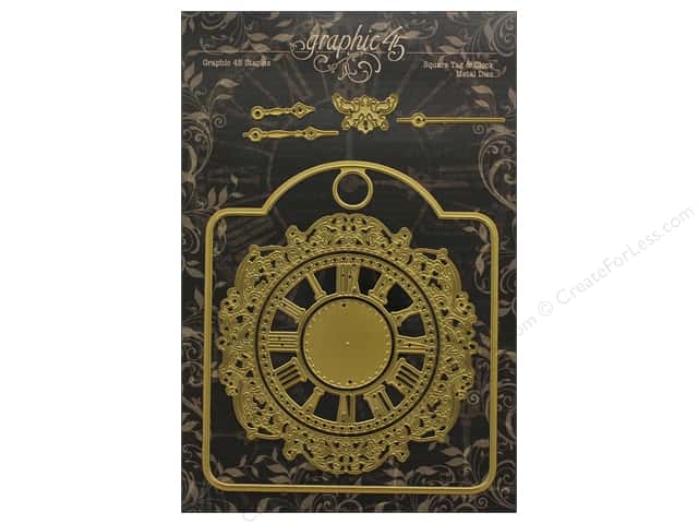 Graphic45- Dies - Tag and clock, 8 delar