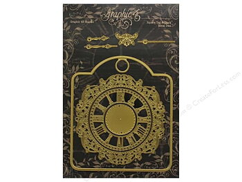 Graphic45- Dies - Tag and clock, 8 delar