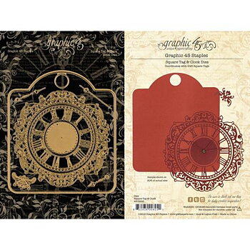 Graphic45- Dies - Tag and clock, 8 delar