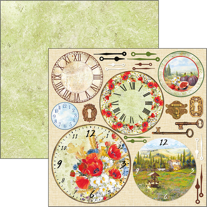 Ciao Bella - Under the Tuscan Sun- Bas - 8 olika dubbelsidiga ark 12x12" - 8