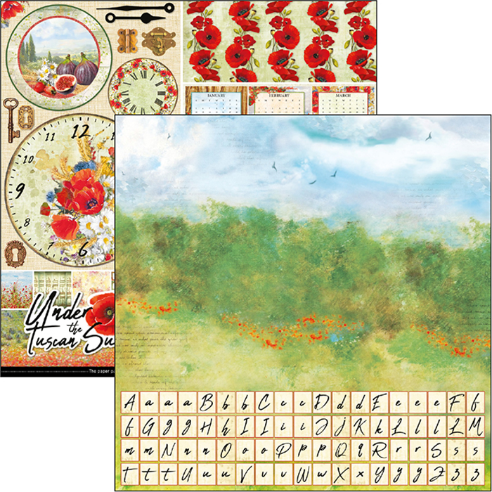 Ciao Bella - Under the Tuscan Sun- Bas - 8 olika dubbelsidiga ark 12x12" - 2
