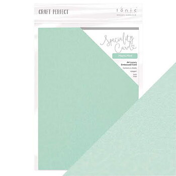 Tonic Studio - Craft Perfect Luxury Embossed Cardstock A4 5/Pkg - Miami Mint