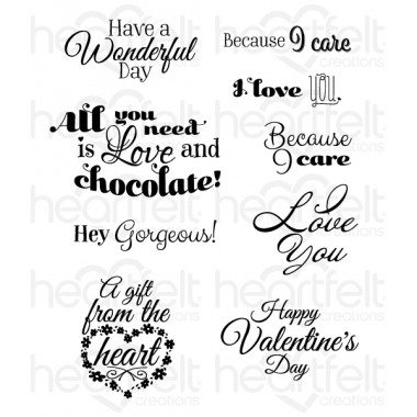 Heartfelt Stämpelset - Heartfelt love sentiments - 2