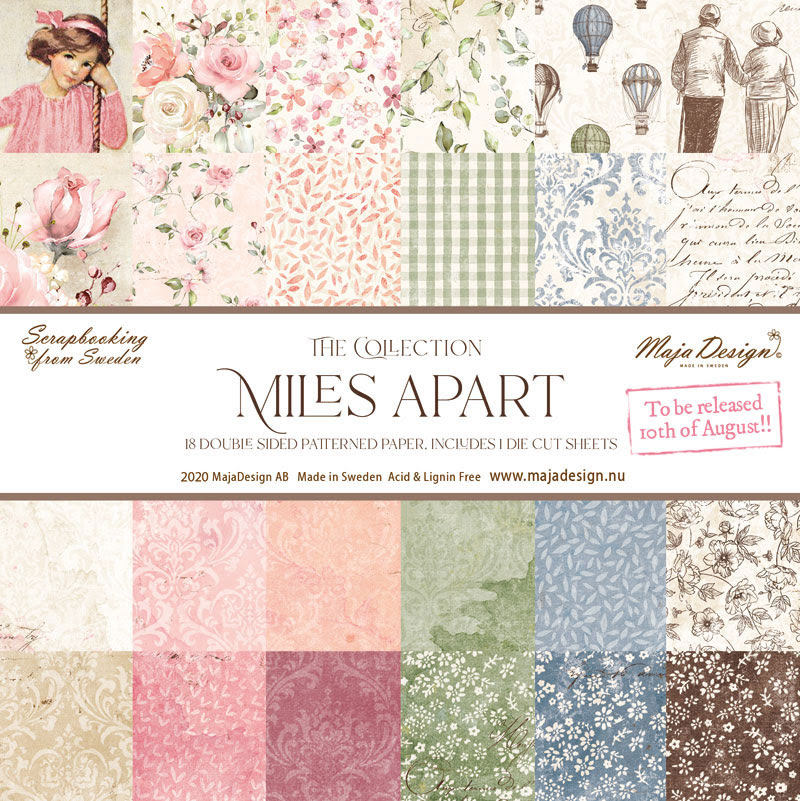 Maja Design - Miles Apart - hela serien 18 ark 12" x 12"