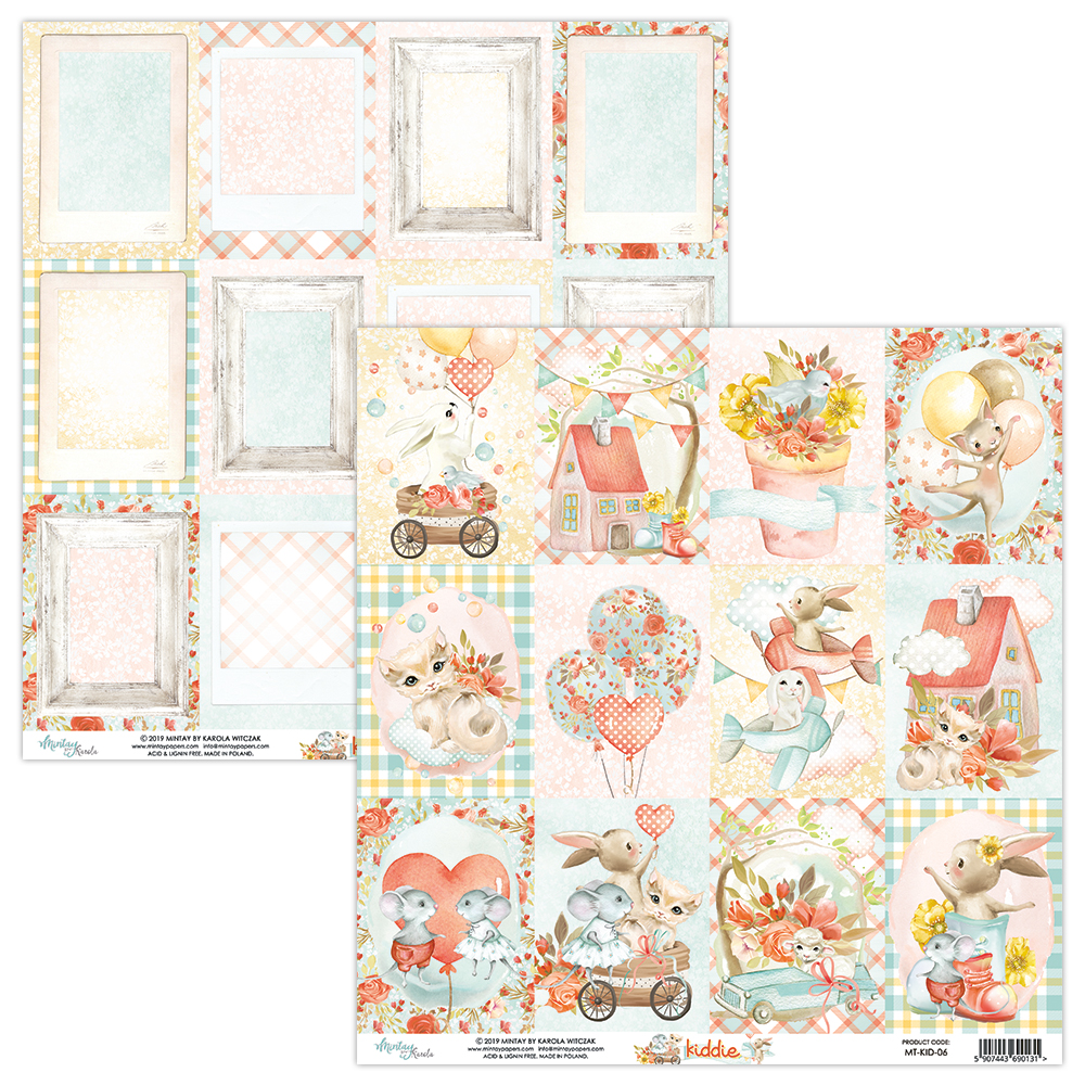 Mintay - Kiddie dubbelsidigt ark 12x12"