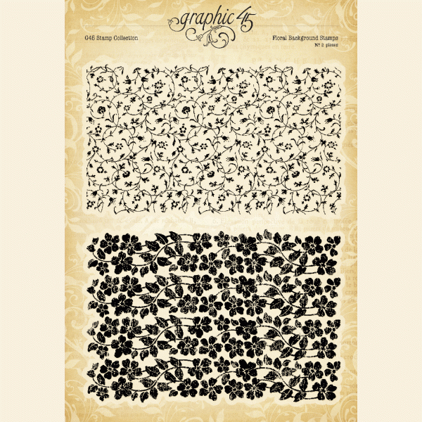 Graphic 45 - Floral Background Stamps