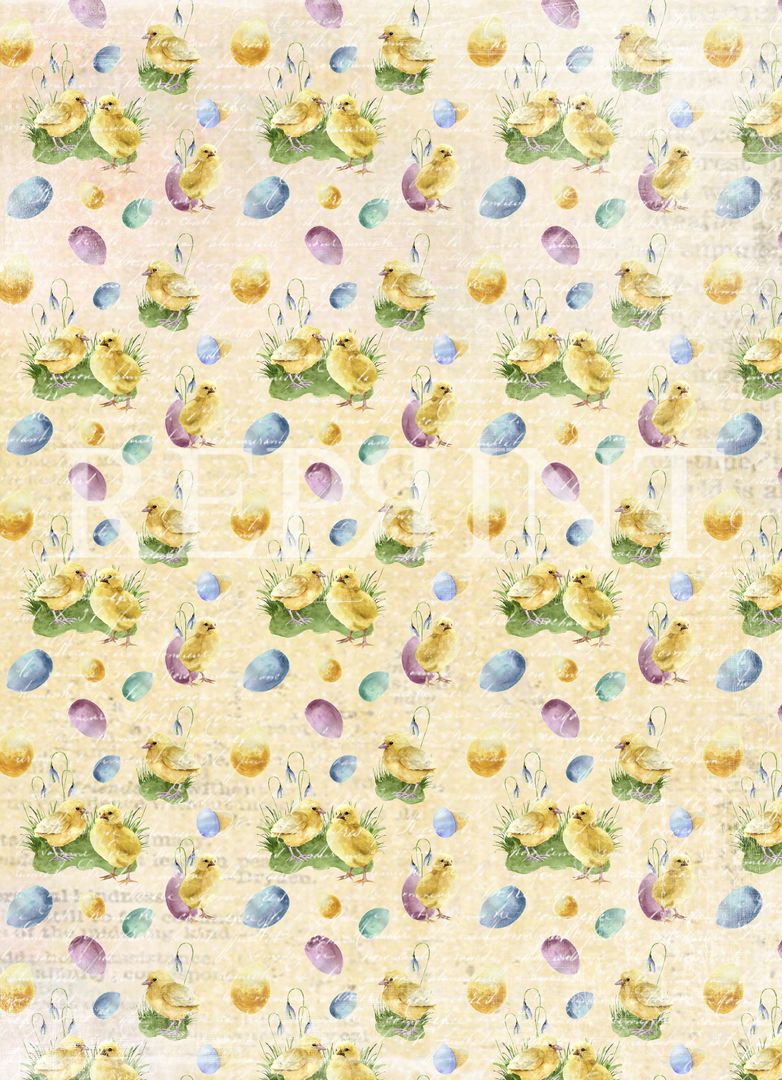 Reprint - Vintage easter Collection - Paperpack A4 - 7