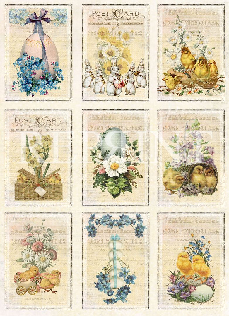 Reprint - Vintage easter Collection - Paperpack A4 - 2