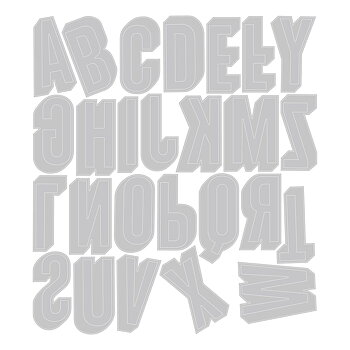 Sizzix - Thinlits Die Set - Alphanumeric Shadow Upper