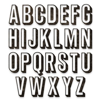 Sizzix - Thinlits Die Set - Alphanumeric Shadow Upper
