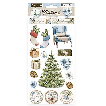 Chipboard 15x30 cm - Romantic Cozy winter