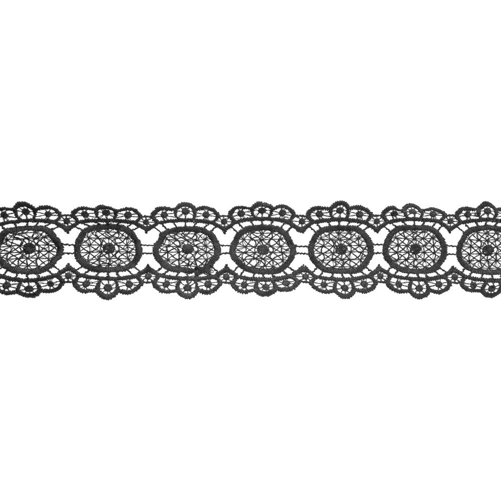 Spets 57 mm - Svart - 1 meter