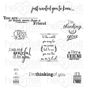 Heartfelt - Stämpelset - For My Friend Sentiments Cling Stamp Set - 2
