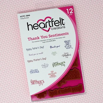 Heartfelt - Stämpelset - Thank You Sentiments Cling Stamp Set