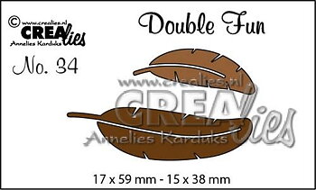 Crealies - Double Fun nr 34 feathers 17x59-15x38mm