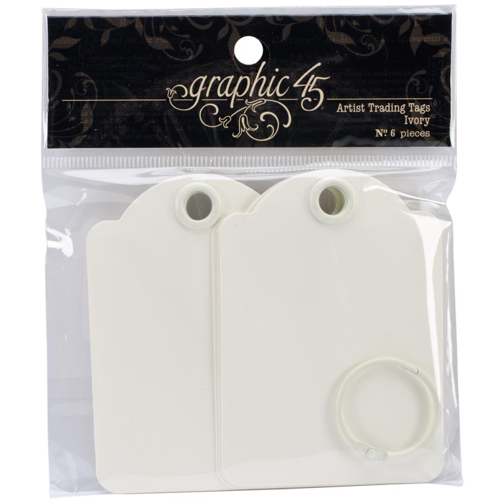  Graphic45 - Trading tags - Ivory